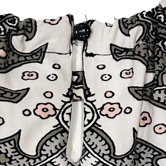 INC International Concepts Halter Top Pink Black Paisley Print S - Picture 7 of 8